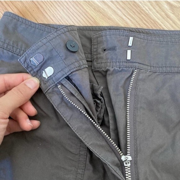 Theory Pants Rider Chino Slim Fit Cropped Ankle Zipper in Ash Gray Brown 6 - Picture 4 of 9